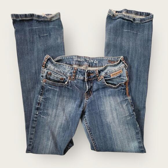 Cowgirl Tuff Co. Jeans Women's Sz 30x32 Copper Gypsy Bootcut Embroidered - Picture 3 of 10